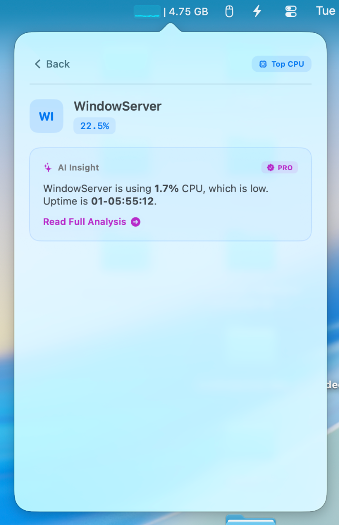 MacStats Interface